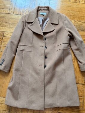 Anne Klein Camel Single-Breasted Coat - sz 18